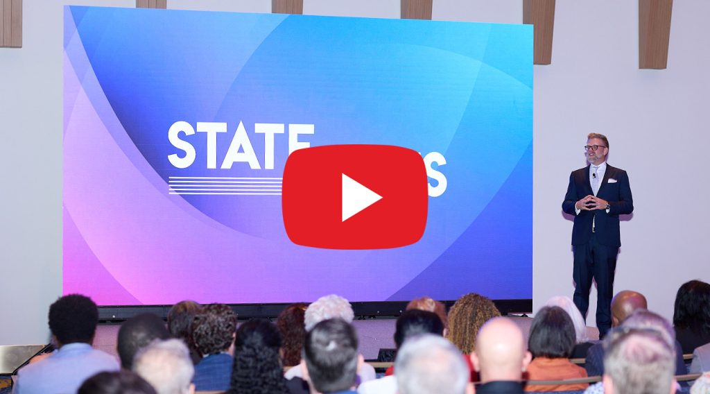 Phillip Dunlap speaking at the 3rd Annual State of the Arts Address